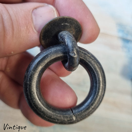 antique Heavy IRON  Ring pull 40mm dia ring-Pre-Loved (ea)-Vintique Concepts