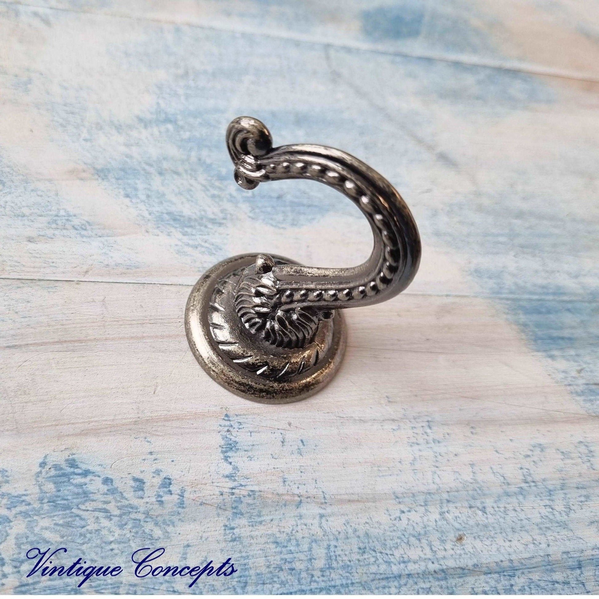 Antique Look Ornate Wall & Ceiling Hook 56mm long-Vintique Concepts