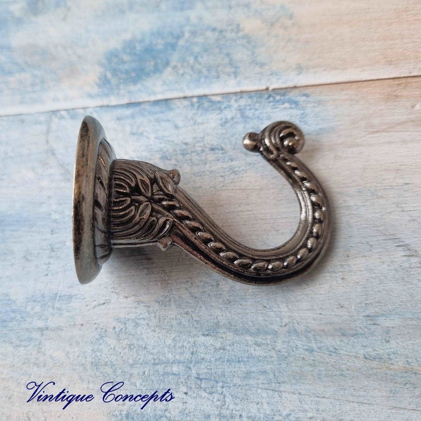 Antique Look Ornate Wall & Ceiling Hook 56mm long-Vintique Concepts
