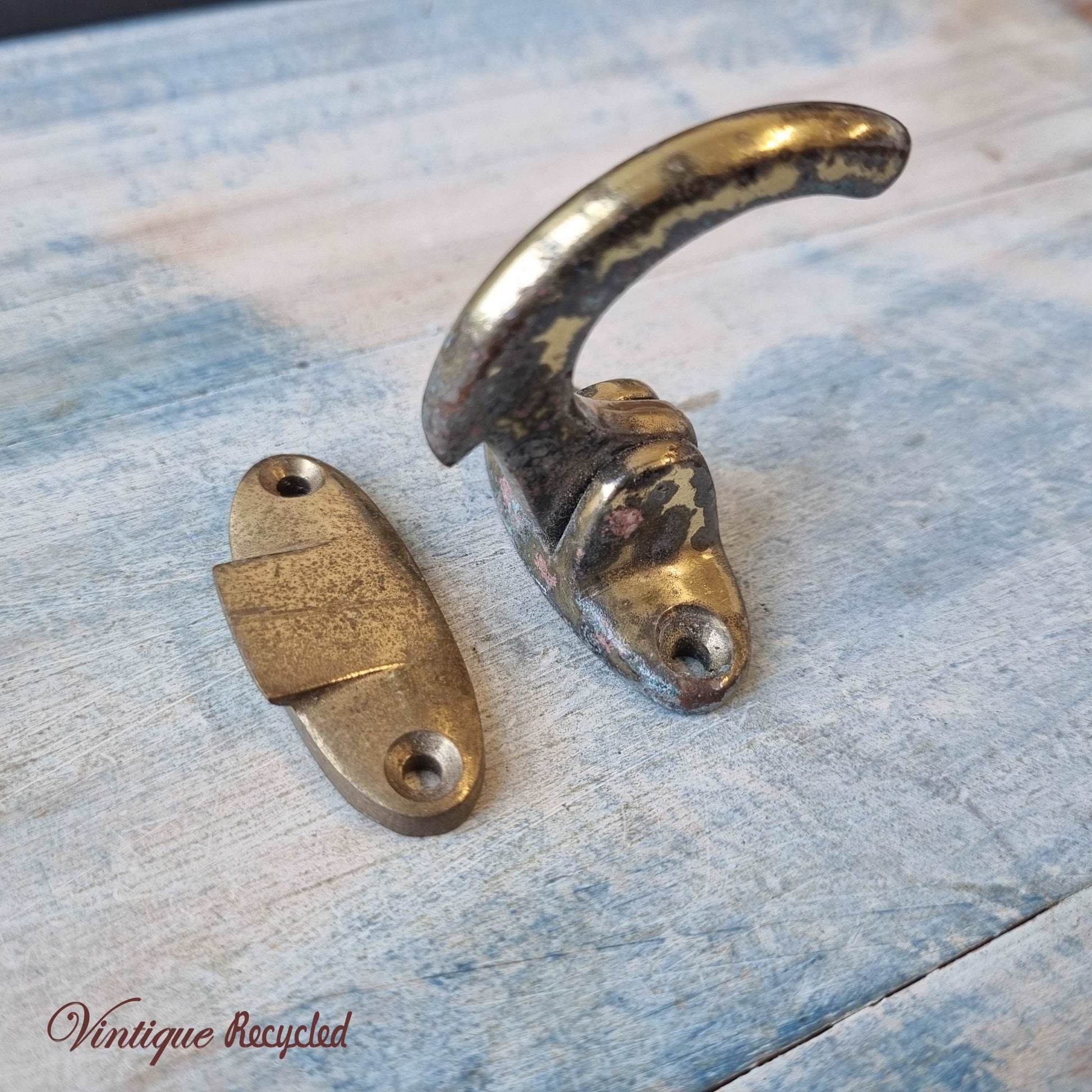 antique Spur Fastener Polished Brass Finish (recycled)-Vintique Concepts