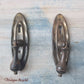 antique teardrop Drawer Drop handle with keyhole (pair)-Vintique Concepts
