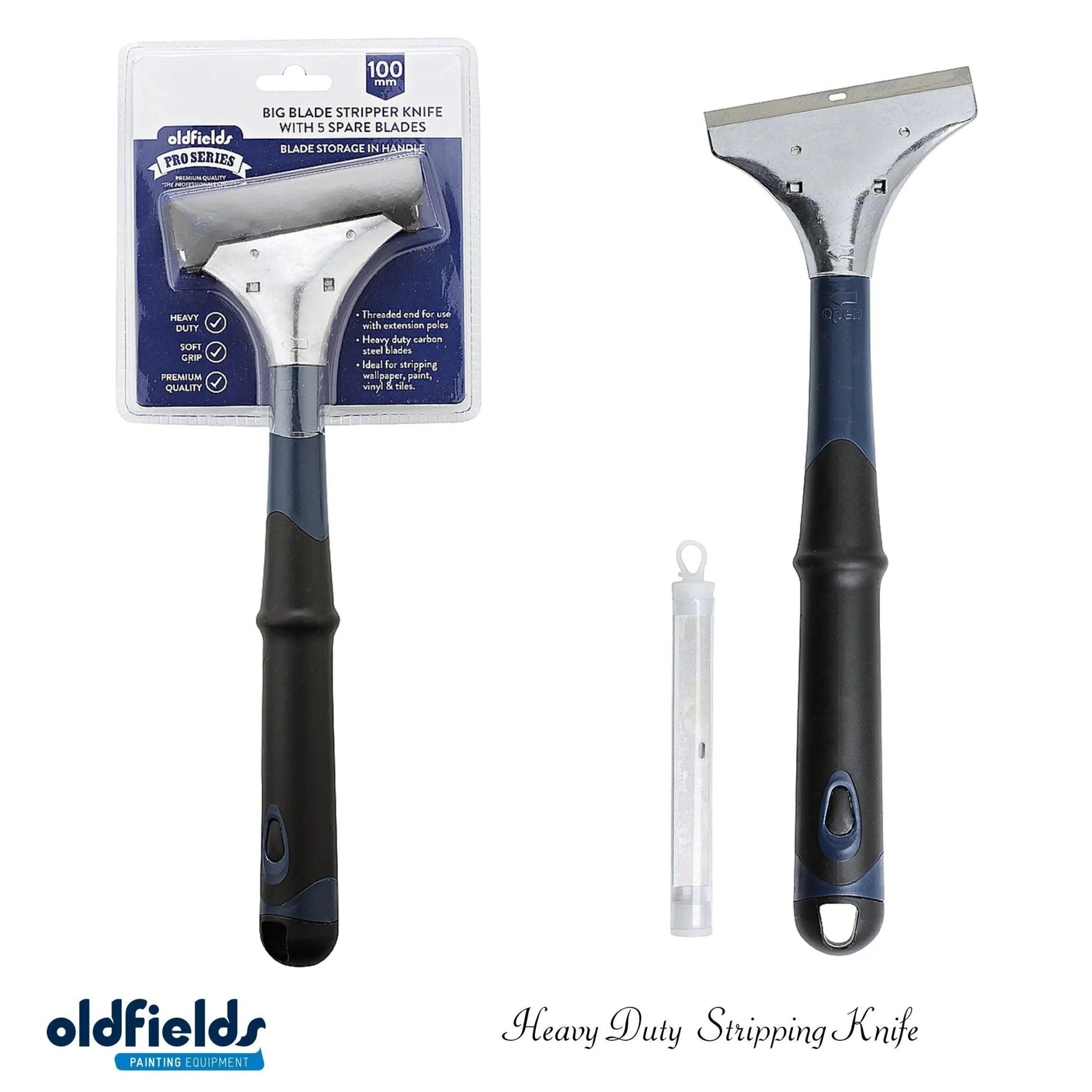 Big Blade stripping Knife or Wallpaper Stripper (100mm) from Oldfields-Vintique Concepts