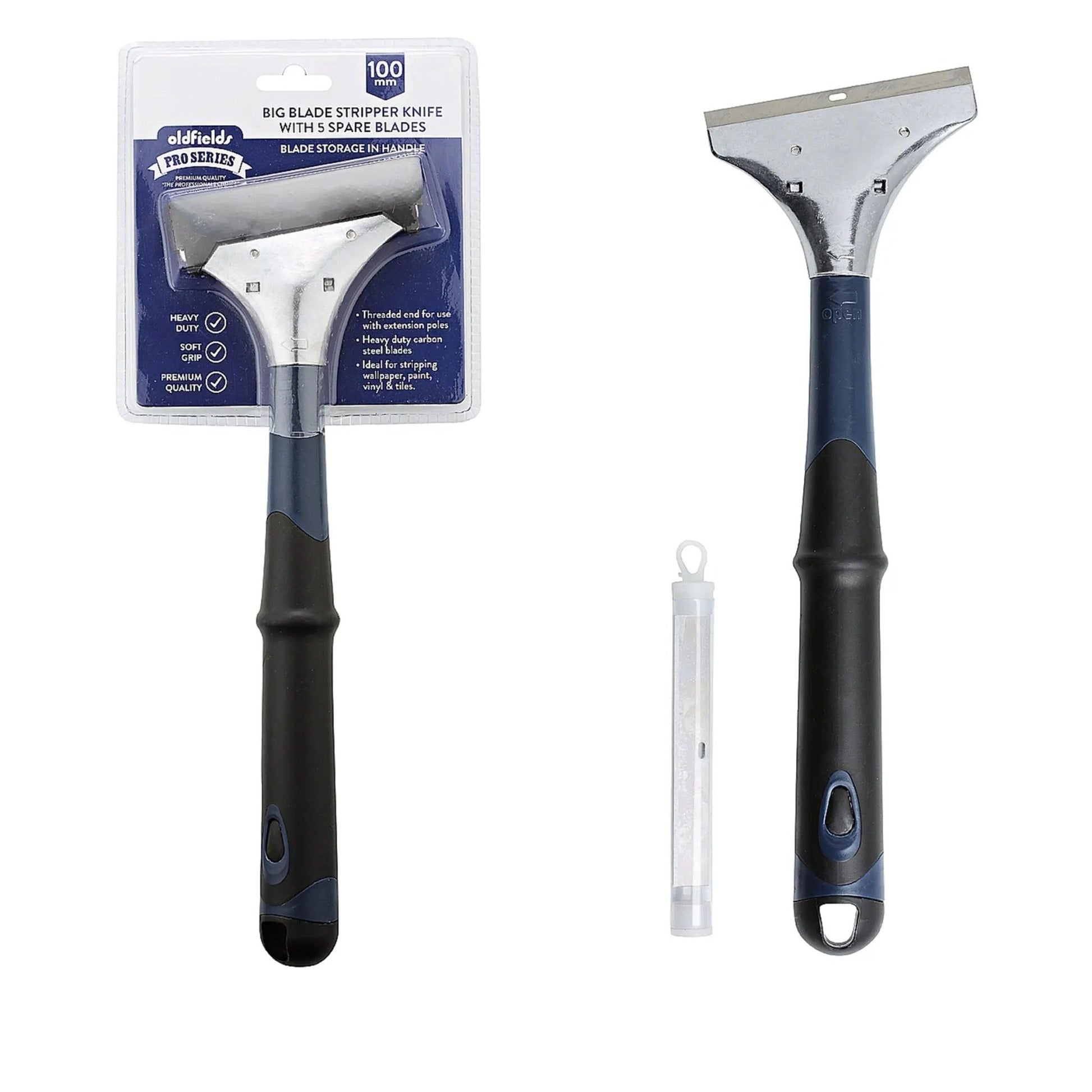Big Blade stripping Knife or Wallpaper Stripper (100mm) from Oldfields-Vintique Concepts
