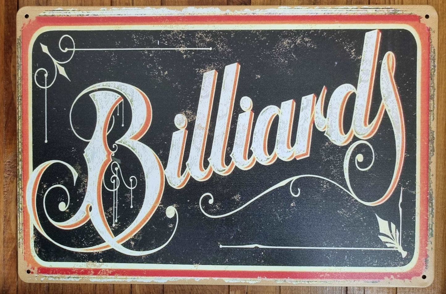 BILLIARDS...Tin Sign 30 x 20cm *-Vintique Concepts