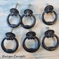 Black drawer rings 45mm dia (set of 6) Used-Vintique Concepts