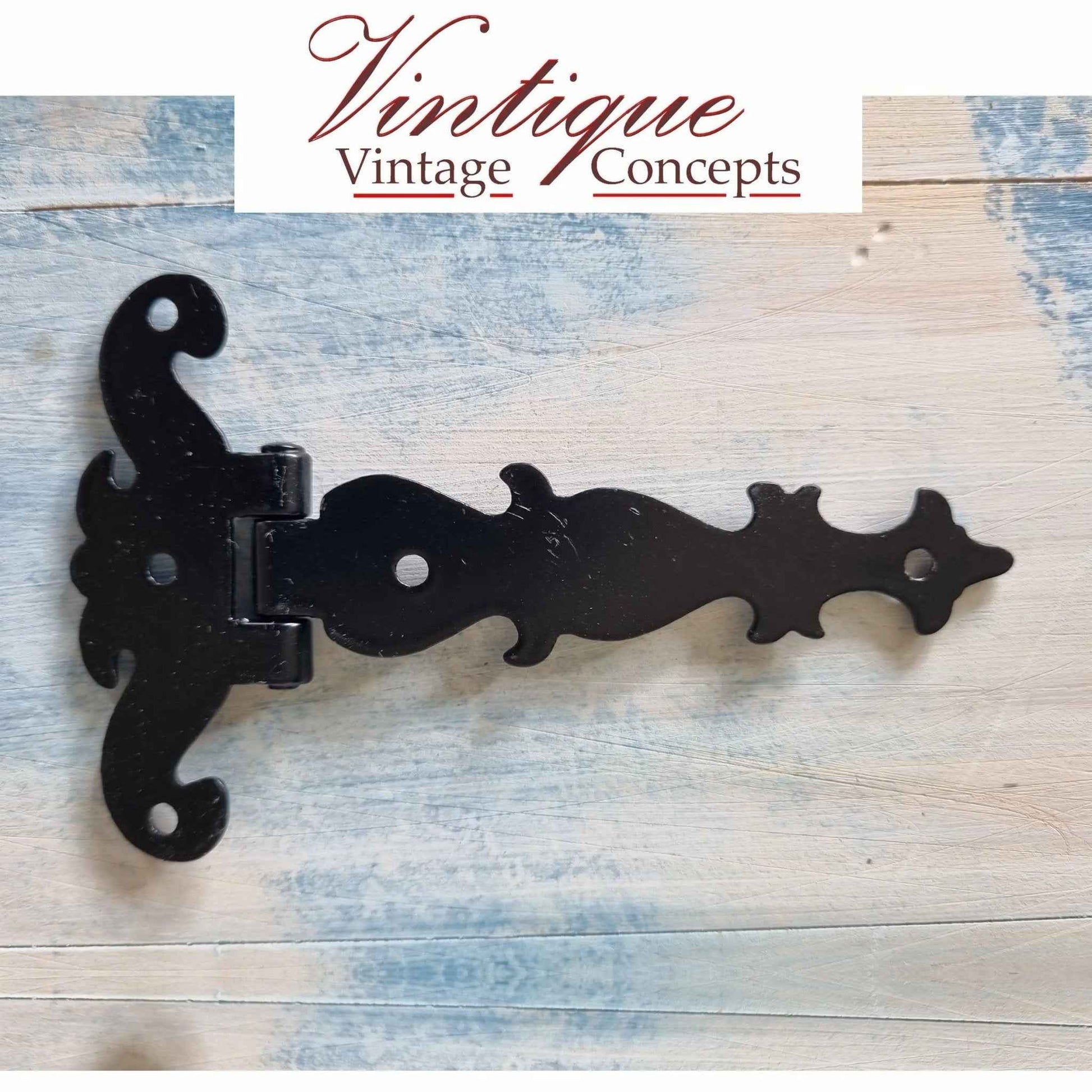 Black Ornate (Fancy ) T-Hinge 114mm x 75mm