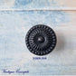 BLACK Ribbed Vintage Bronze Furniture Knob 30mm diameter-Vintique Concepts