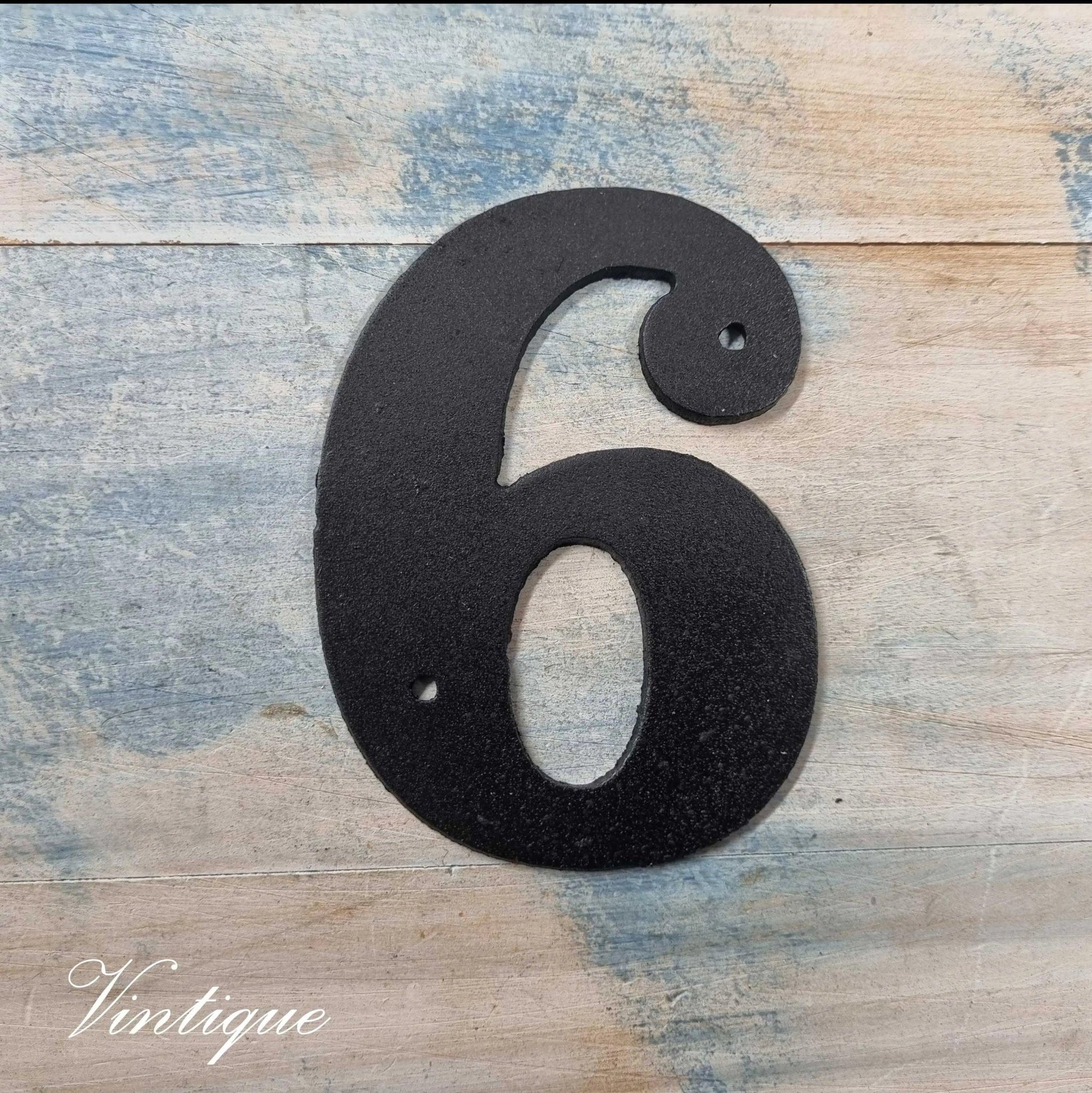 Black Steel Leterbox or Street Numbers 100mm-Vintique Concepts