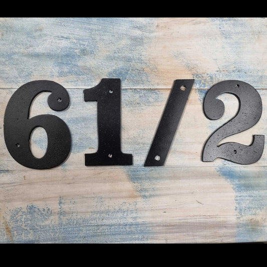 Black Steel Leterbox or Street Numbers 100mm-Vintique Concepts