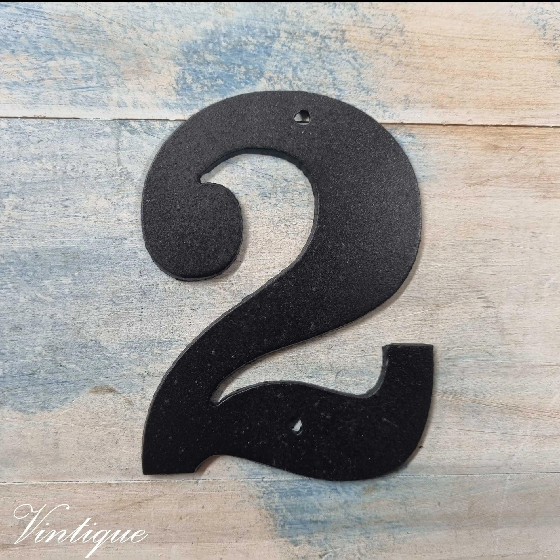 Black Steel Leterbox or Street Numbers 100mm-Vintique Concepts