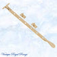 Polished Brass window stay 300mm with 5 holes-Base fixed-Vintique Concepts