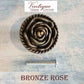 Bronze Furniture Knob Rose 32mm diameter