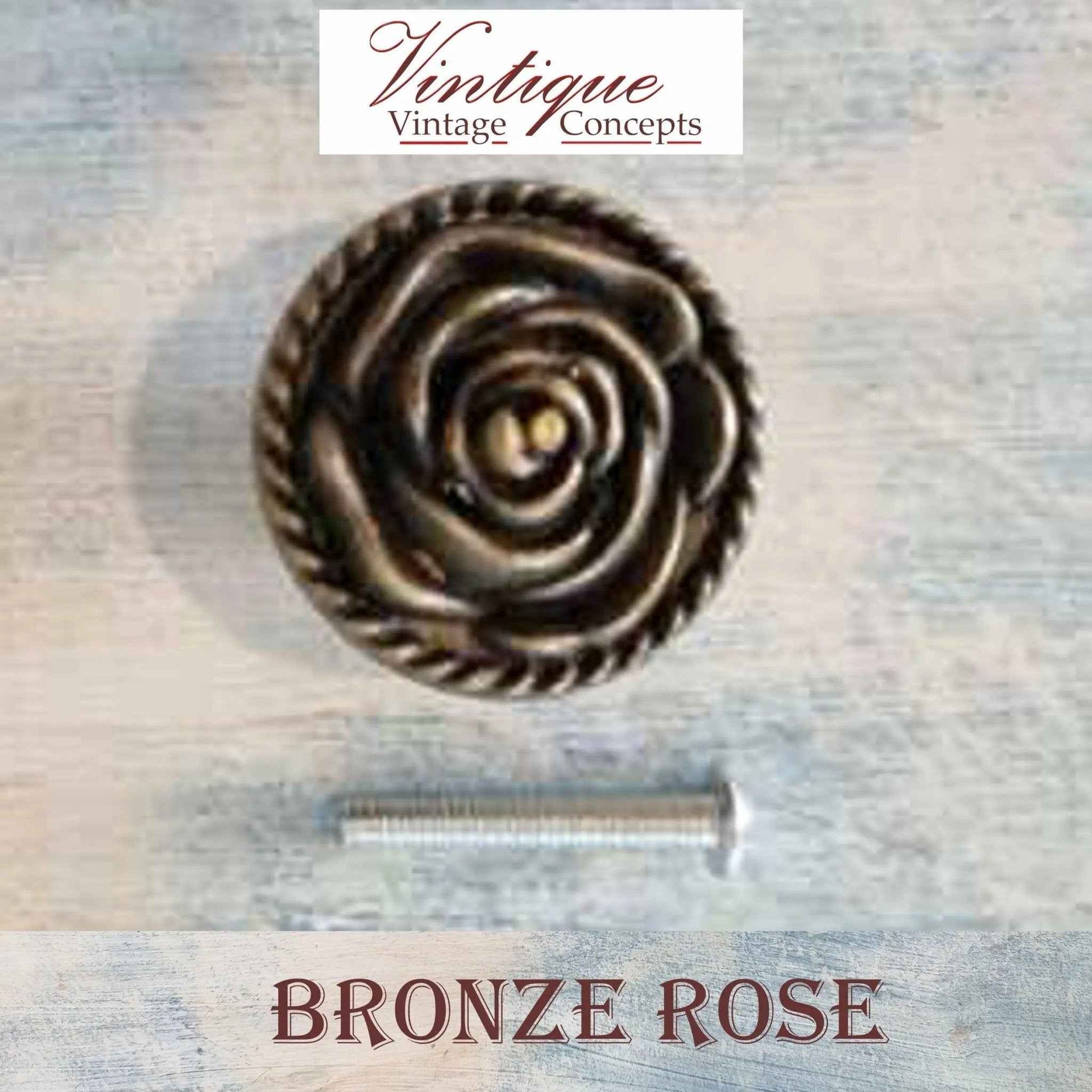 Bronze Furniture Knob Rose 32mm diameter