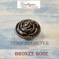 Bronze Furniture Knob Rose 32mm diameter
