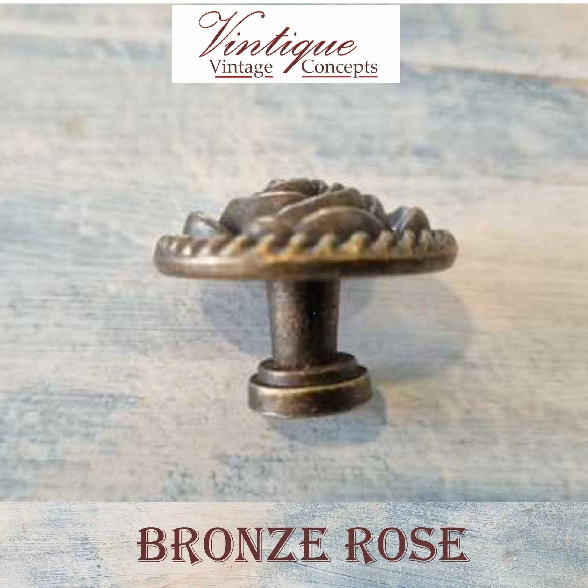 Bronze Furniture Knob Rose 32mm diameter