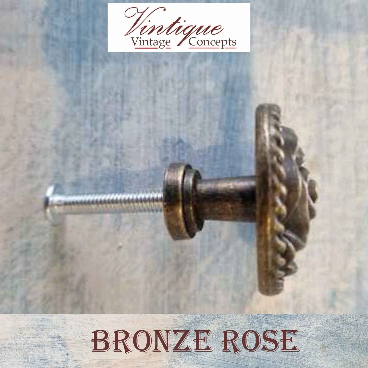 Bronze Furniture Knob Rose 32mm diameter