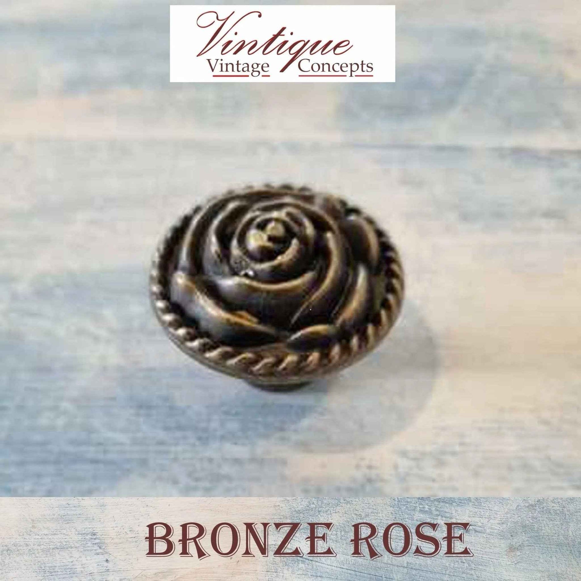 Bronze Furniture Knob Rose 32mm diameter