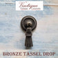 Bronze hanging Curtain Drop drawer  handle 44mm long