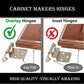 Bronze Self-Closing Overlay Hinges 72mm x 46mm-Vintique Concepts