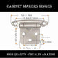 Bronze Self-Closing Overlay Hinges 72mm x 46mm-Vintique Concepts