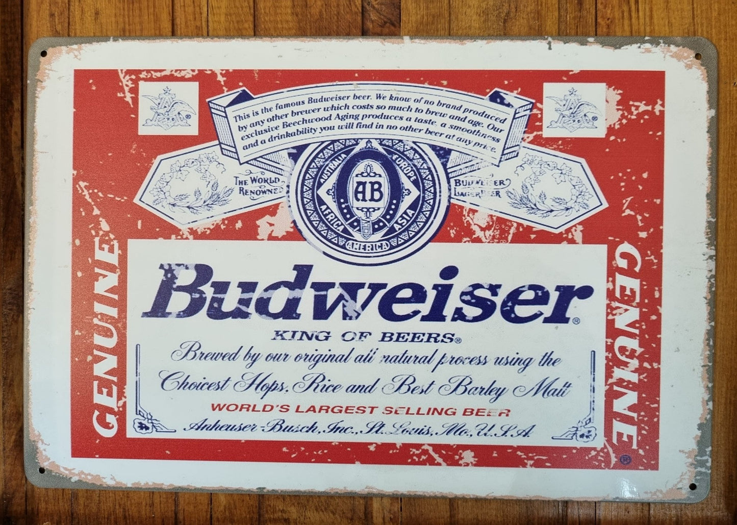 Budweiser Beer...Tin Sign 30 x 20cm *-Vintique Concepts