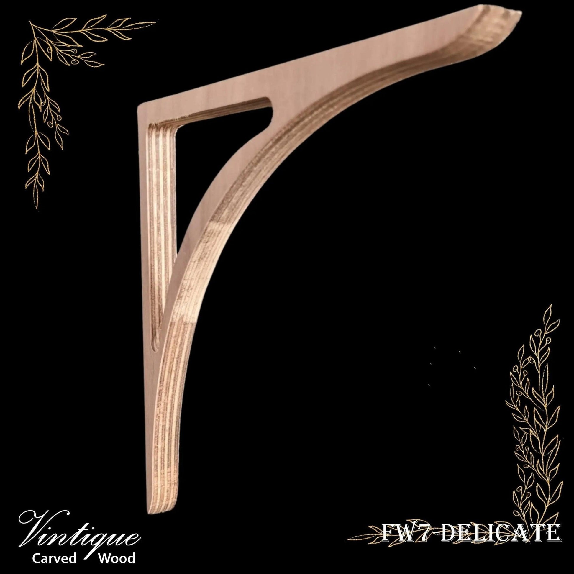 Carved wooden Lace Fretwork-Cottage  DELICATE (FW7-DEL) 248mm x 248mm-Vintique Concepts