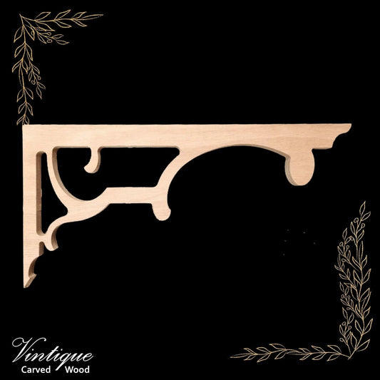 Carved wooden Lace Fretwork-Ocean Wave (FW15) 385mm x 195mm-Vintique Concepts