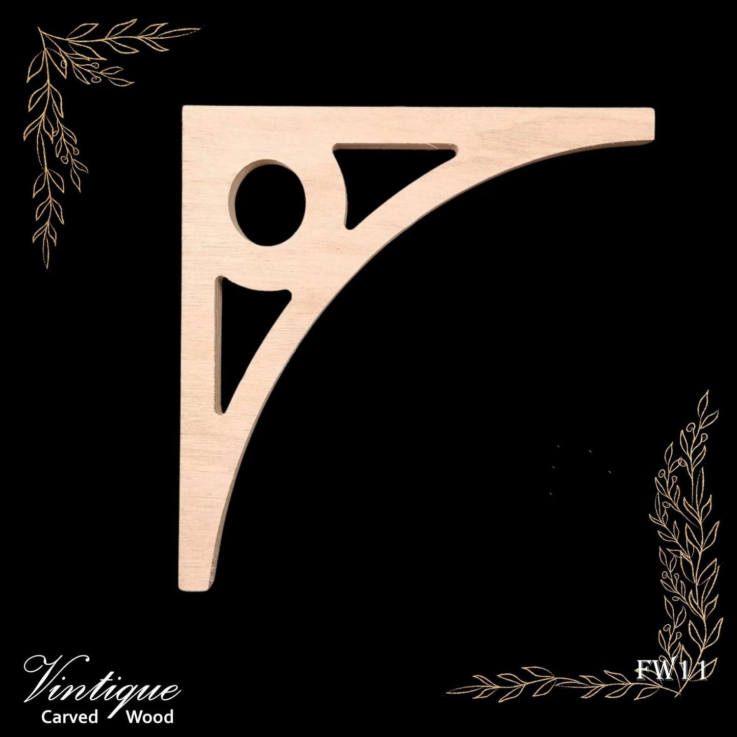 Carved wooden Lace Fretwork-Patio (FW11) 226mm x 240mm-Vintique Concepts