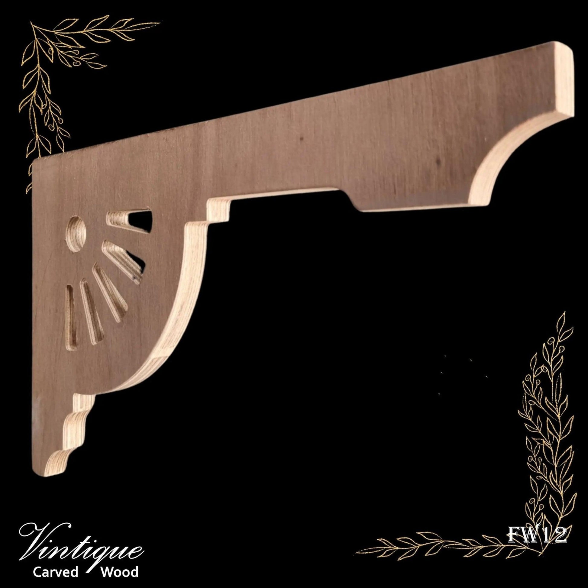 Carved wooden Lace Fretwork-Wagon Wheel (FW12) 395mm x 241mm-Vintique Concepts