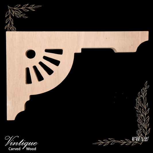 Carved wooden Lace Fretwork-Wagon Wheel (FW12) 395mm x 241mm-Vintique Concepts