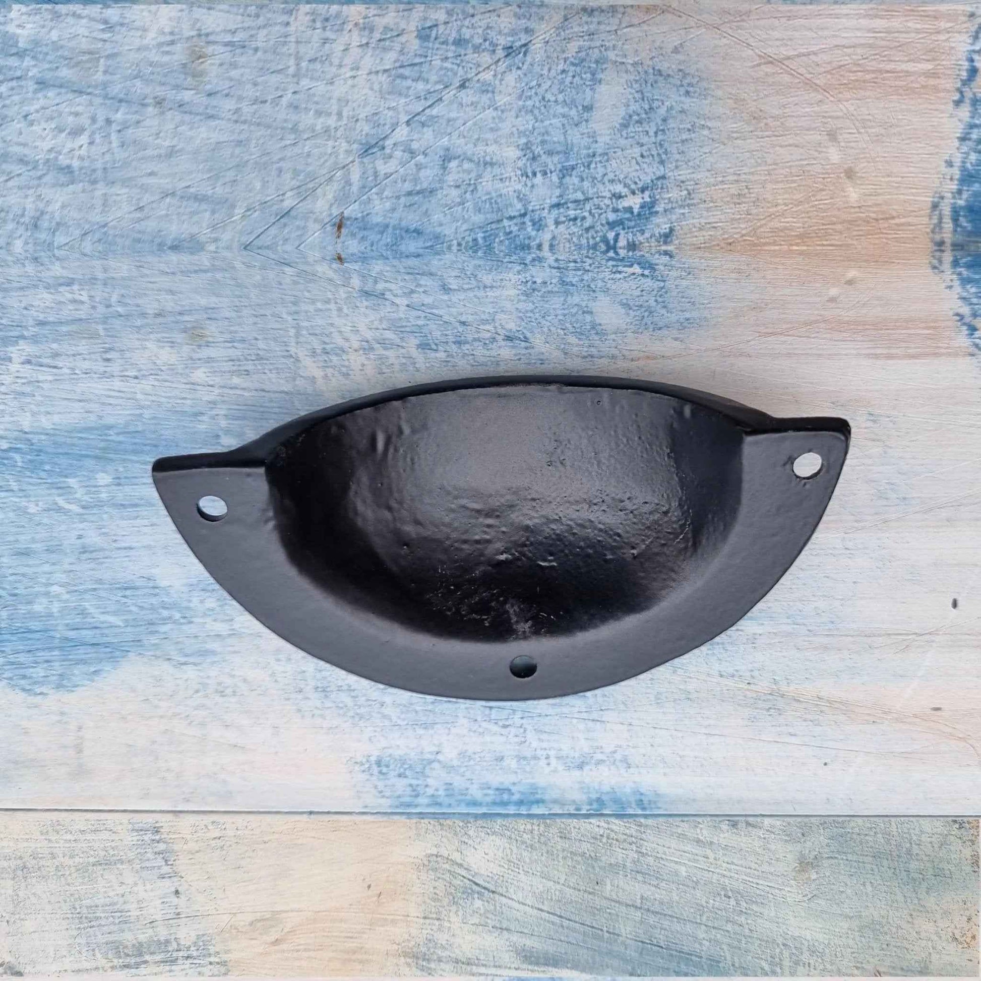 Cast Iron Half Moon Cup Drawer Handle 95mm long