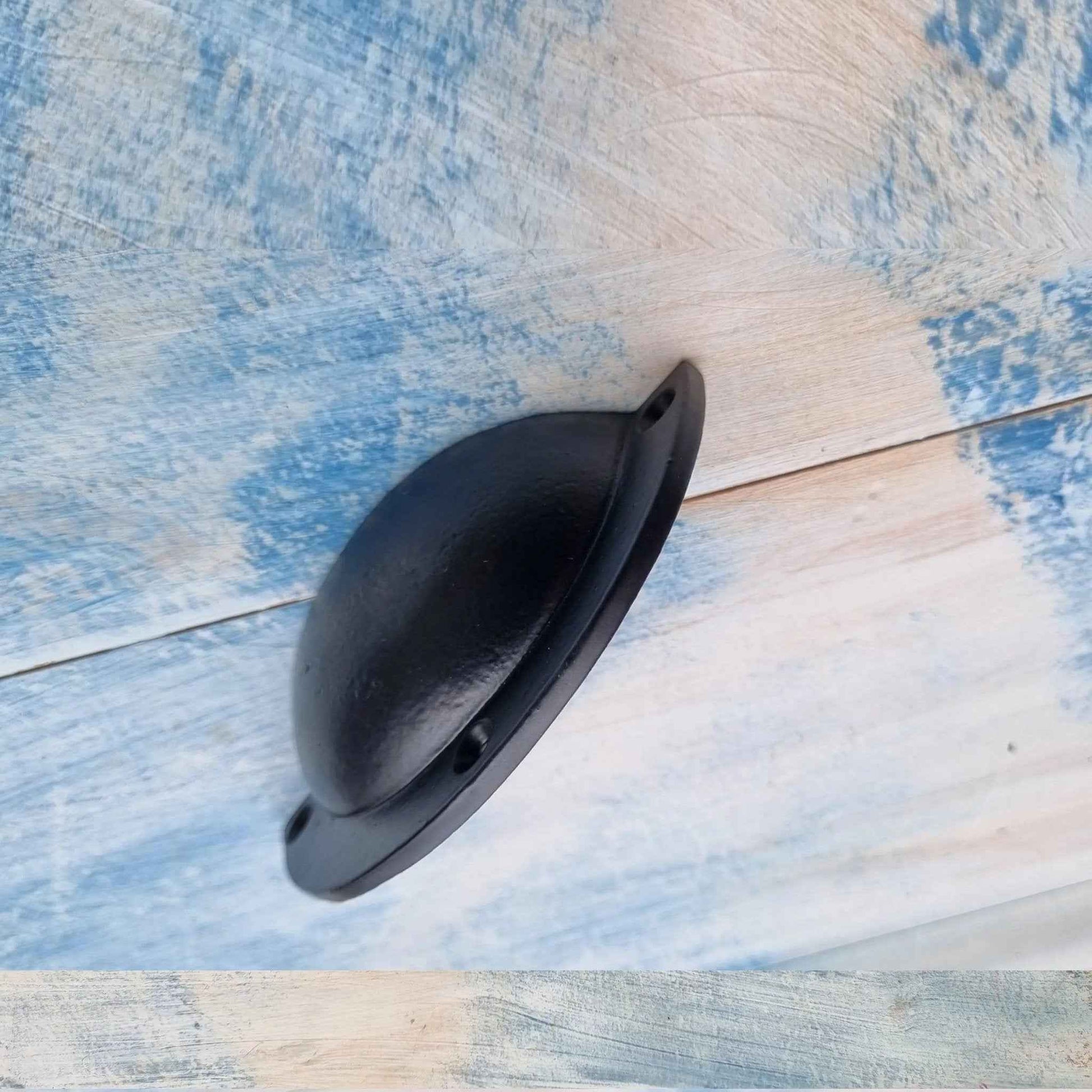 Cast Iron Half Moon Cup Drawer Handle 95mm long