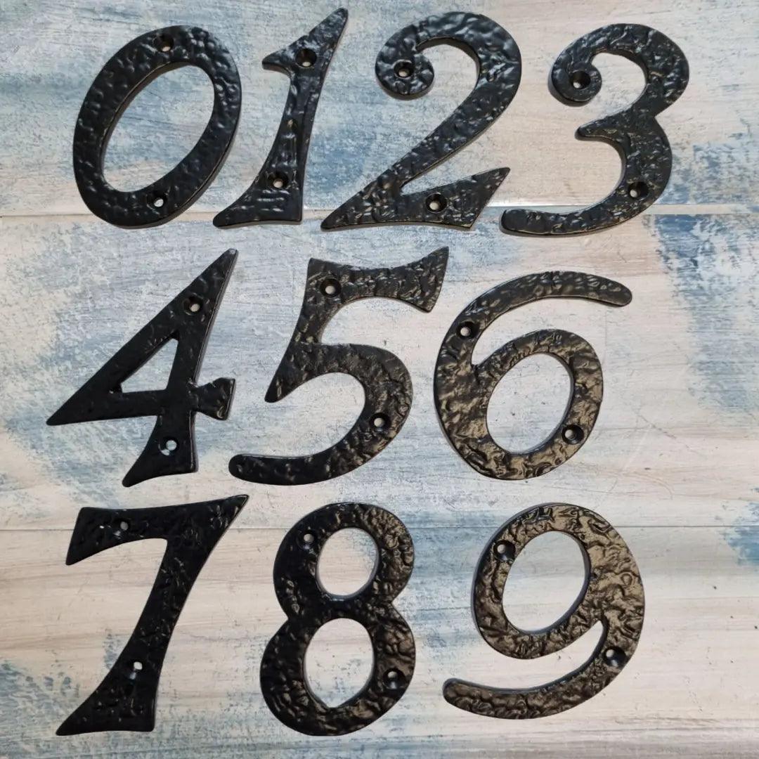 Cast Iron house or letterbox number "6" 100mm-Vintique Concepts