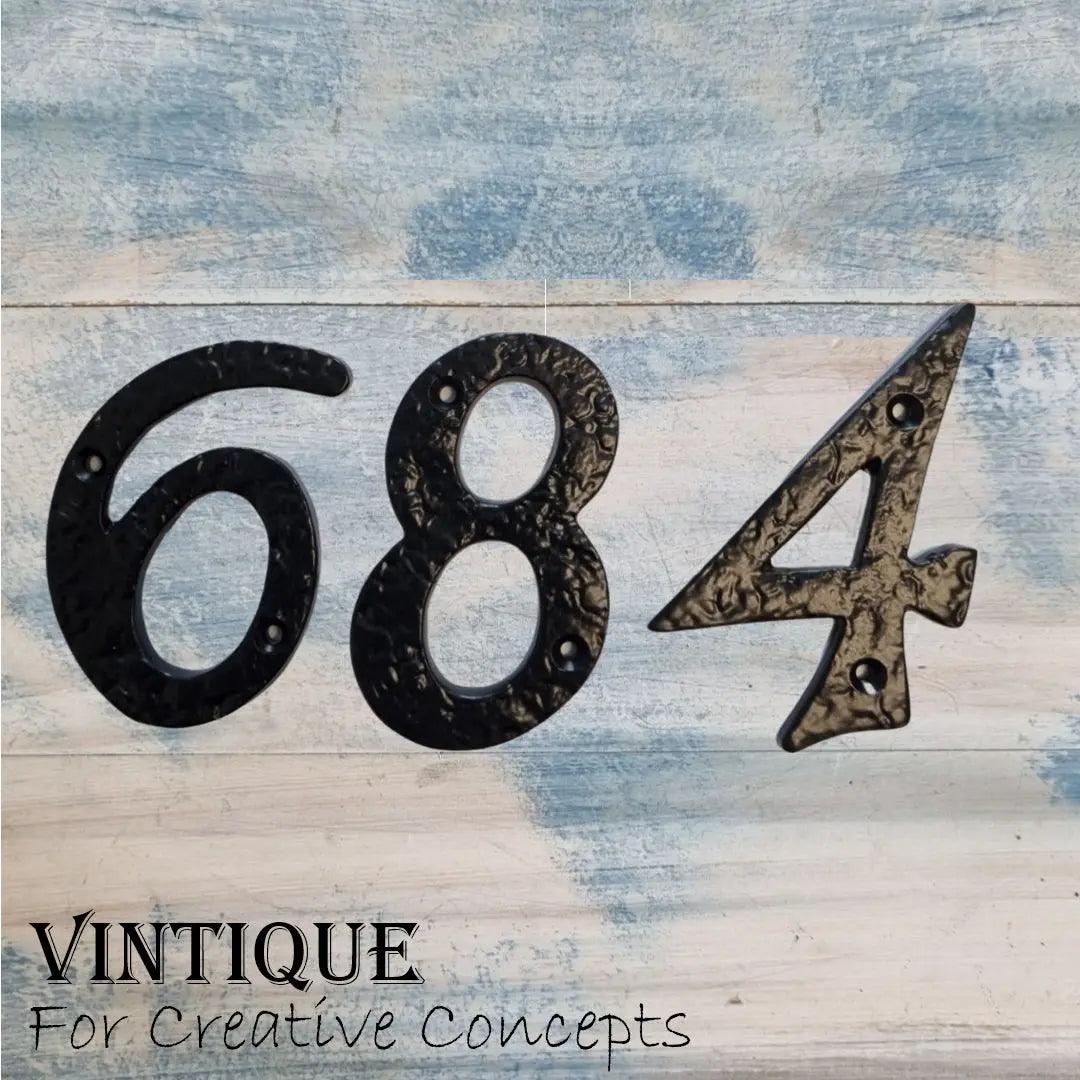 Cast Iron house or letterbox number "6" 100mm-Vintique Concepts