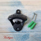 Cast Iron-OPEN HERE Wall Mounted Bottle opener for beer bottles etc - Vintique Concepts