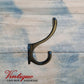 Cast Iron VICTORIAN double prong Coathook 90mm long-Vintique Concepts