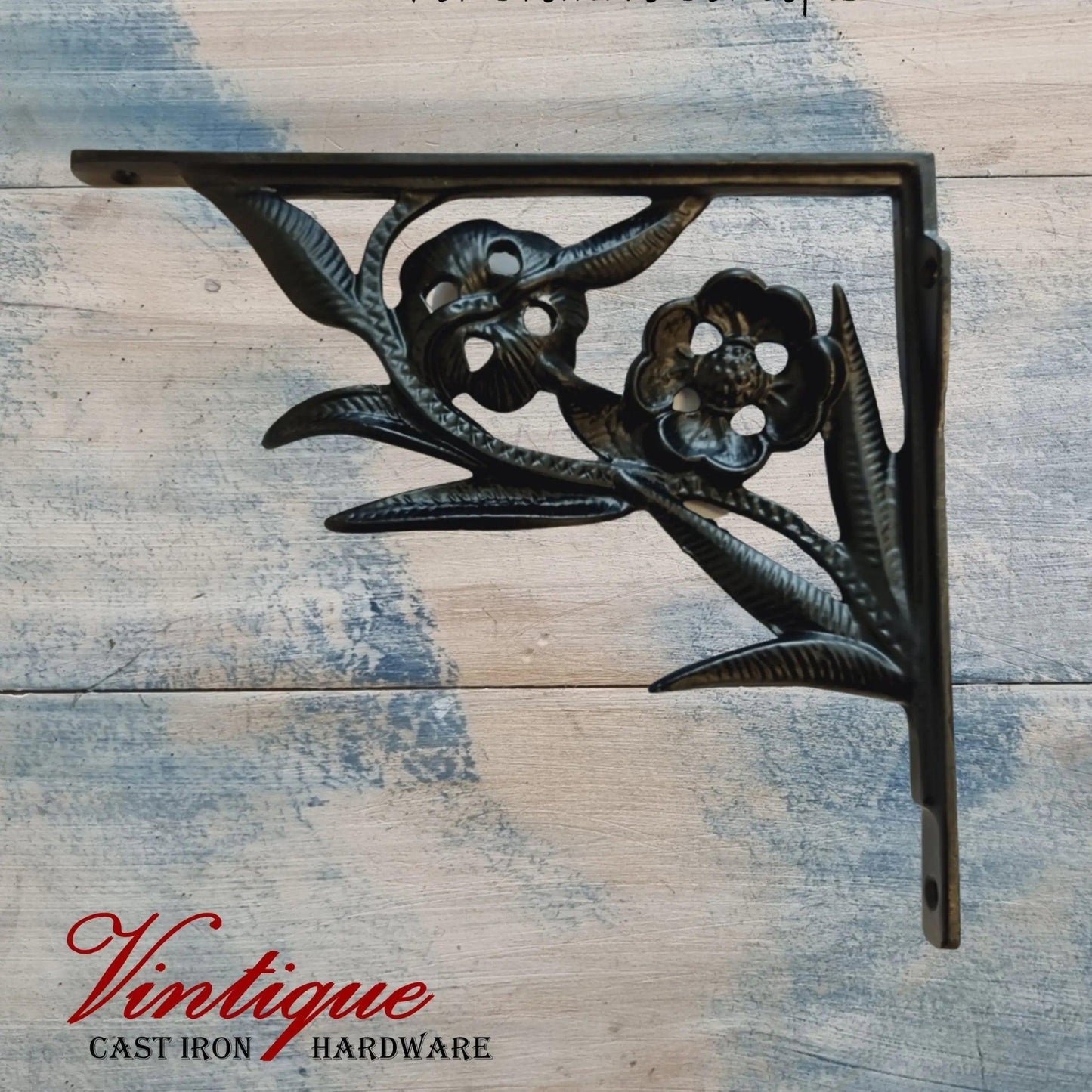 Cast Iron Wall Bracket "FRANCES" 190mm x 205mm x 30mm-Vintique Concepts