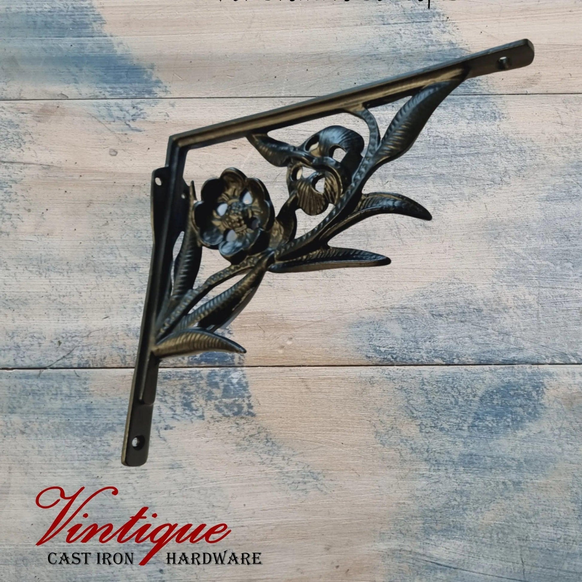 Cast Iron Wall Bracket "FRANCES" 190mm x 205mm x 30mm-Vintique Concepts