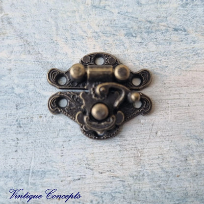 Catherines Vintage jewelry Box Latch /double Lock (2 small sizes) - Vintique Concepts