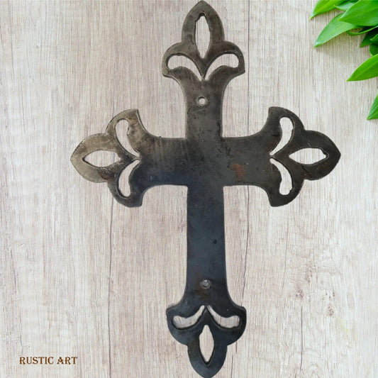 CELTIC CROSS -Corten Rusty metal   art 275mm x 195-Vintique Concepts