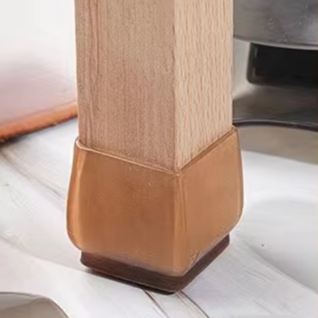 Square Silicone Chair cap with Felt Pad for 22mm -30mm