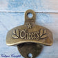 cheers- Bronze heavy duty Wall Mounted Vintage Bottle opener for beer bottles etc-Vintique Concepts
