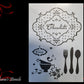 Chocolate Knife & Fork furniture paint stencil (A4 Size)-Vintique Concepts