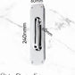 Chrome Art Deco Pull handle w/backplate 240x60mm-Vintique Concepts