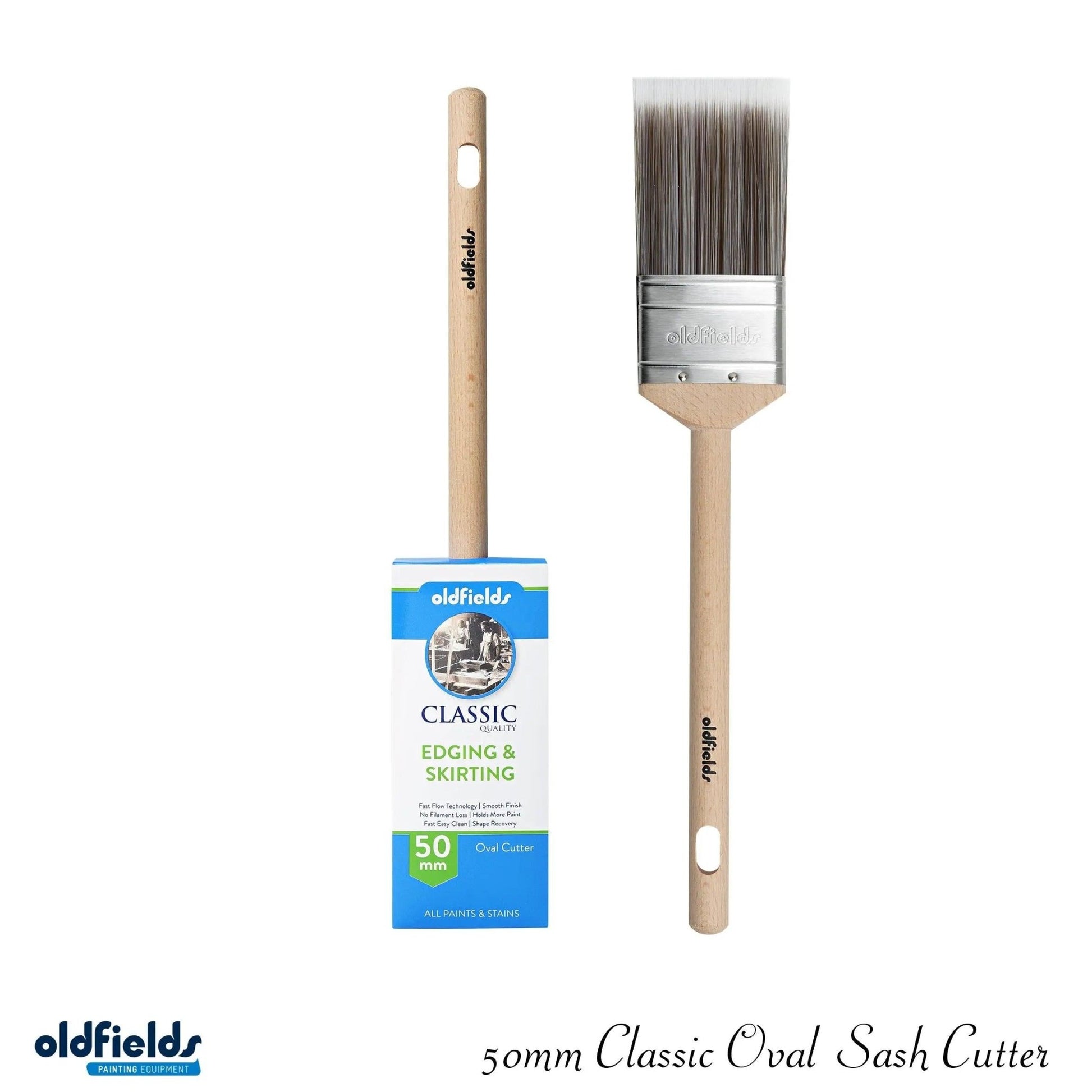 Classic 100% Tappered filament Sash & angle Cutters Paint Brushes from Oldfields-Vintique Concepts