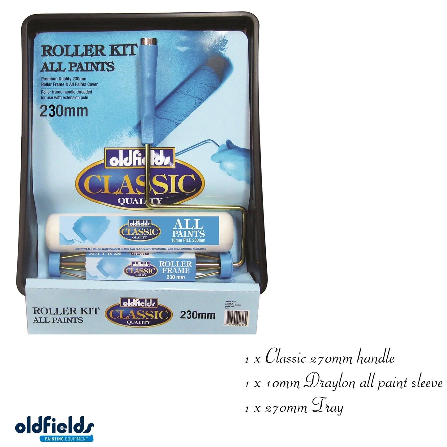 Classic 3 Piece 270mm Draylon all paints Paint roller kit from Oldfields-Vintique Concepts