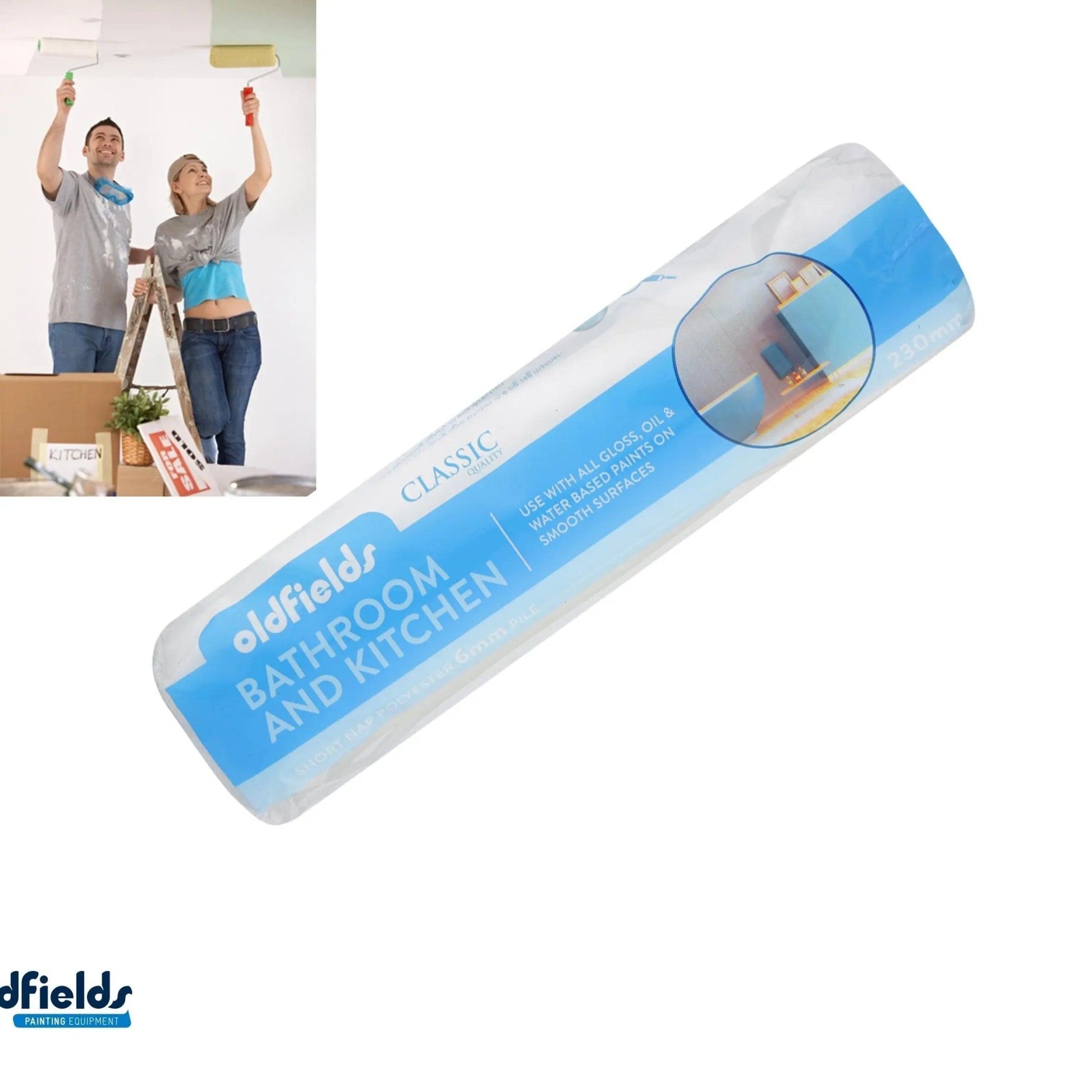 Classic All Purpose-All paints roller sleeve -6mm Nap (180mm,230mm & 270mm) by Oldfields-Vintique Concepts