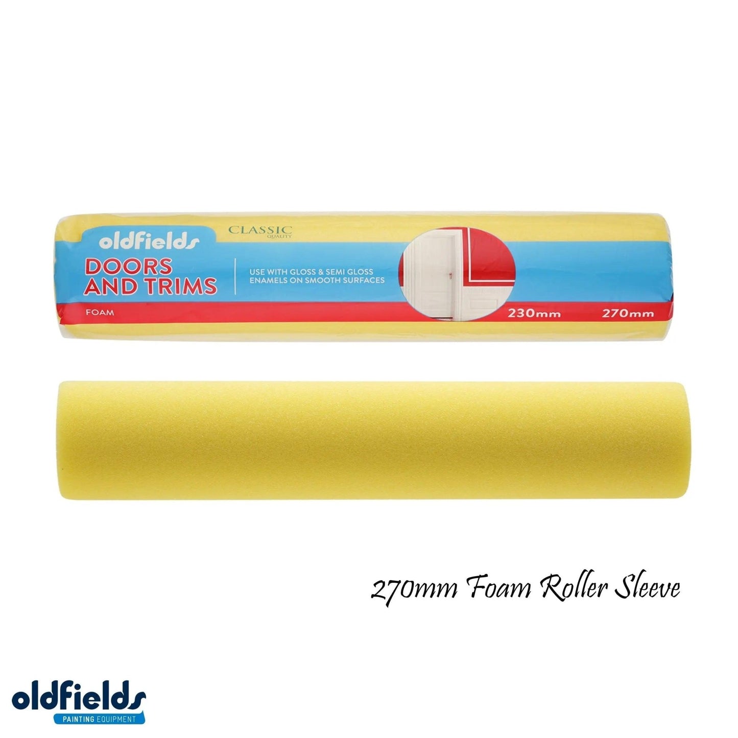 Classic Doors & Trims Foam roller sleeve (75mm,230mm & 270mm) from Oldfields-Vintique Concepts