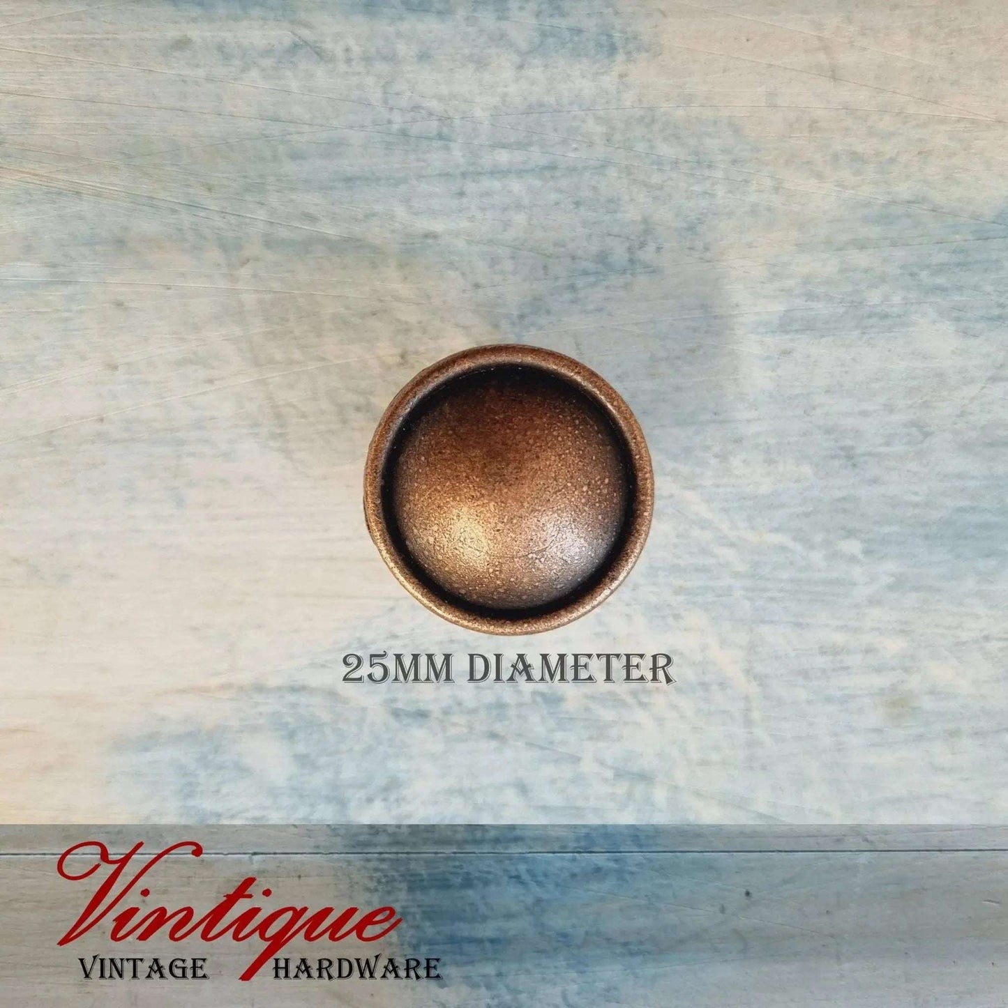 Classic Bronze Drawer Knob 25mm Diameter - Vintique Concepts