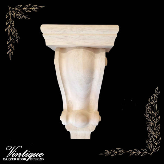 CLASSIC Large Scroll wooden corbell (each) 28cm x 28 x 10cm